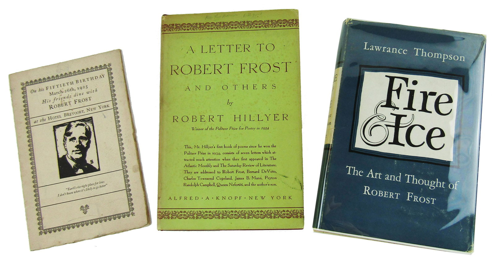 Robert Frost 2 Personally Inscribed Books Plus Rare Fiftieth Birthday Invitation & Bonus Edith (1 of 6)