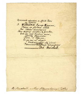 Benj. Marshall Dedication to Bishop of Worcester for "Chronological Tables", Rewriting Christian: Benj. Marshall Dedication to Bishop of Worcester for "Chronological Tables", Rewriting Christian Dates! A handwritten dedication by Benjamin Marshall to his patron, William, the Bishop of Worcester. 1