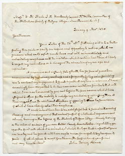 J. Q. Adams Lauds "intellectual improvement already burning in the bosoms of students" Just Before: J. Q. Adams Lauds "intellectual improvement already burning in the bosoms of students" Just Before His Defense of Amistad "It would indeed have been to me a delightful task to second with words of