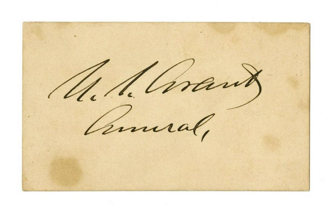 U.S. Grant Boldly Signed Card as General (1 of 2)