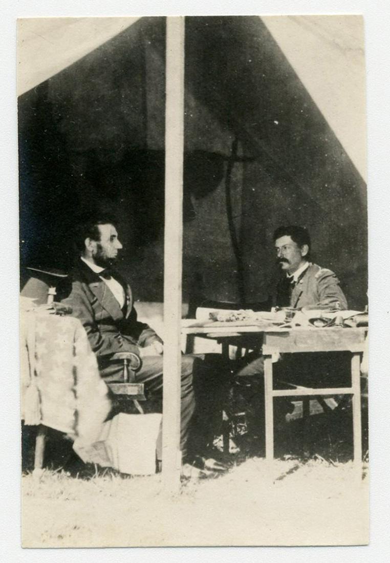 Lincoln & McClellan Post-Antietam Photo, Meserve Printed & Collected (1 of 3)