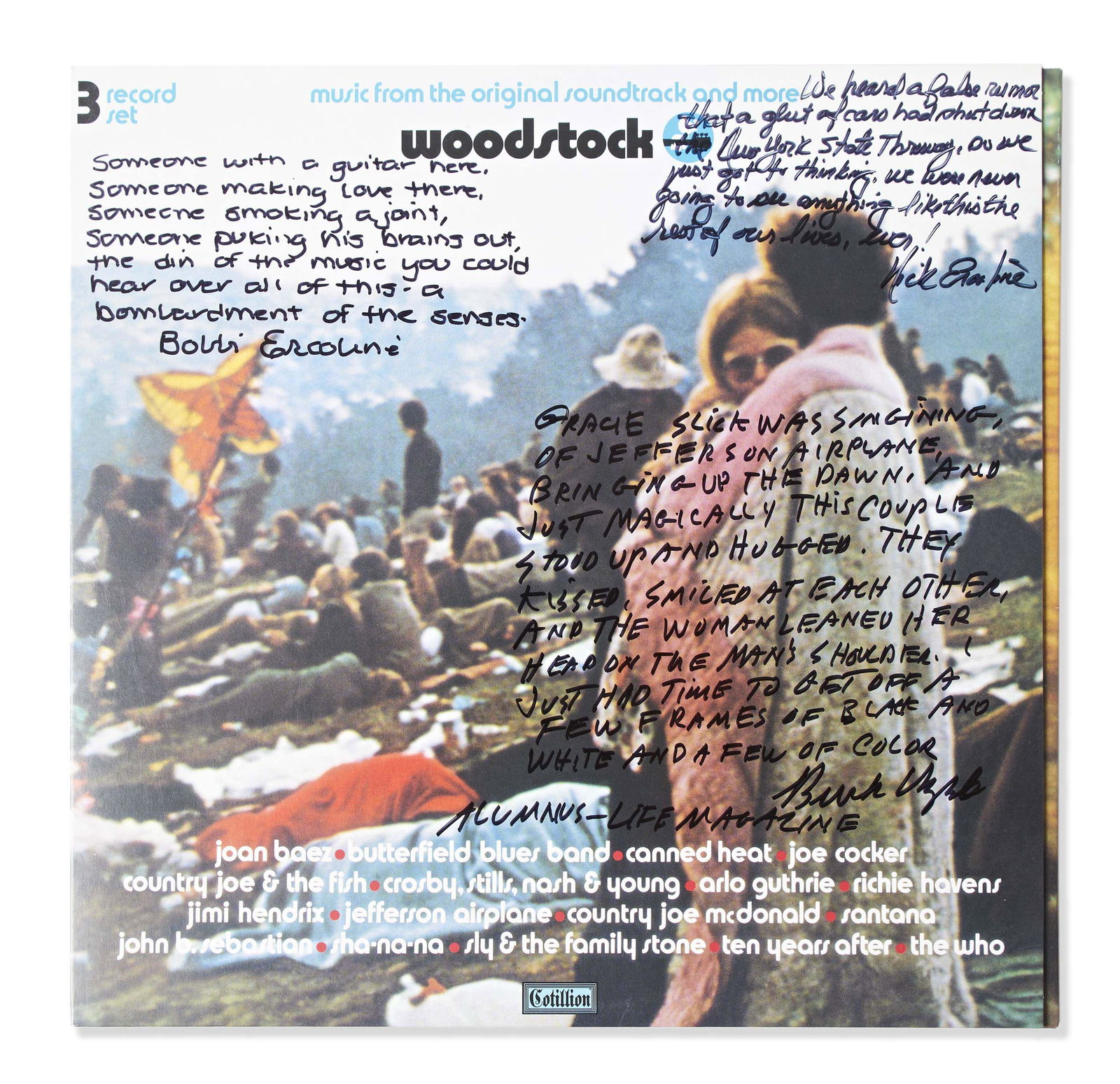 Woodstock Album Signed by Photographer and Iconic Couple With Incredible Inscriptions (1 of 4)