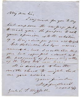 Jefferson Davis War date as Pres. Of Confederacy, Advice on Texas Brigadier General: Jefferson Davis War date as Pres. Of Confederacy, Advice on Texas Brigadier General In this letter to Senator Louis T. Wigfall of Texas, Confederate President Jefferson Davis asks for advice on appoin