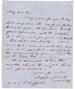 Jefferson Davis War date as Pres. Of Confederacy, Advice on Texas Brigadier General: Jefferson Davis War date as Pres. Of Confederacy, Advice on Texas Brigadier General In this letter to Senator Louis T. Wigfall of Texas, Confederate President Jefferson Davis asks for advice on appoin