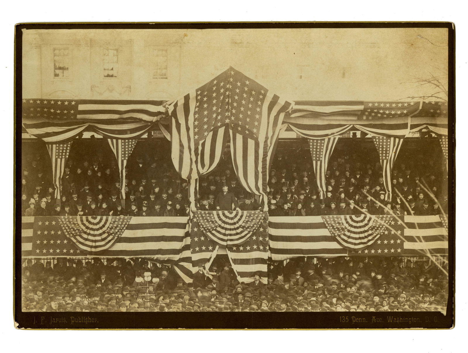 Cleveland Inaugural Photo with Numerous African Americans in Audience, Huge (1 of 8)