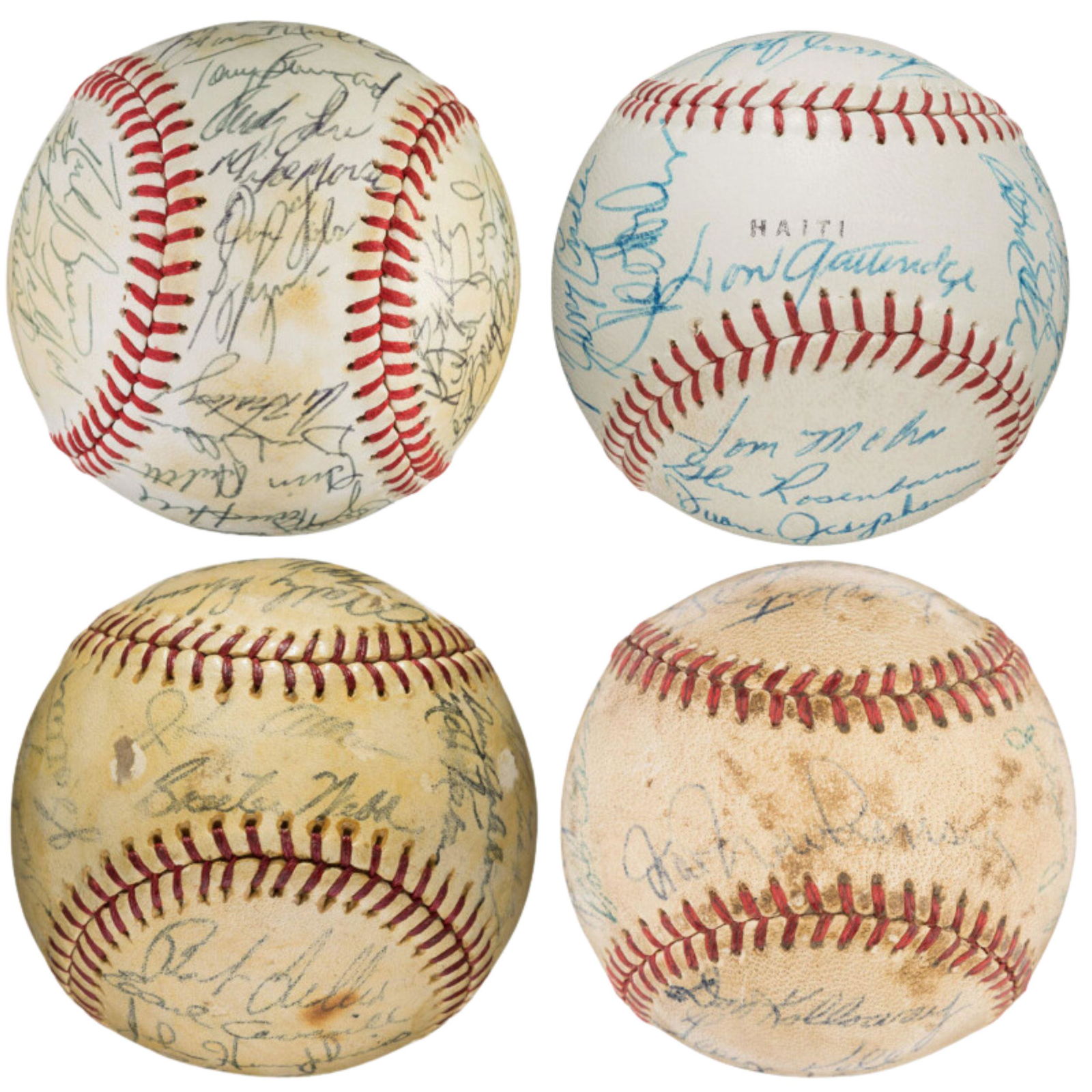 AL Central Lot of 4 Signed Baseballs - White Sox, Indians & Tigers Over 100 Sigs! (1 of 1)