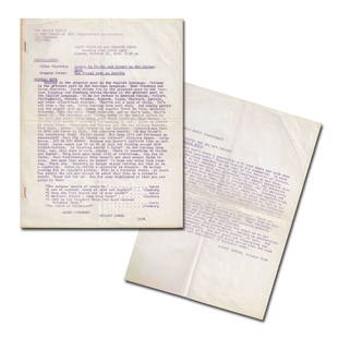 Ginsberg, Corso & Duncan, Original Program for 1956 Poetry Reading: Ginsberg, Corso & Duncan, Original Program for 1956 Poetry Reading Allen Ginsberg (1926-1997). Gregory Corso (1930-2001). Typed program, "Allen Ginsberg and Gregory Corso reading from their work",