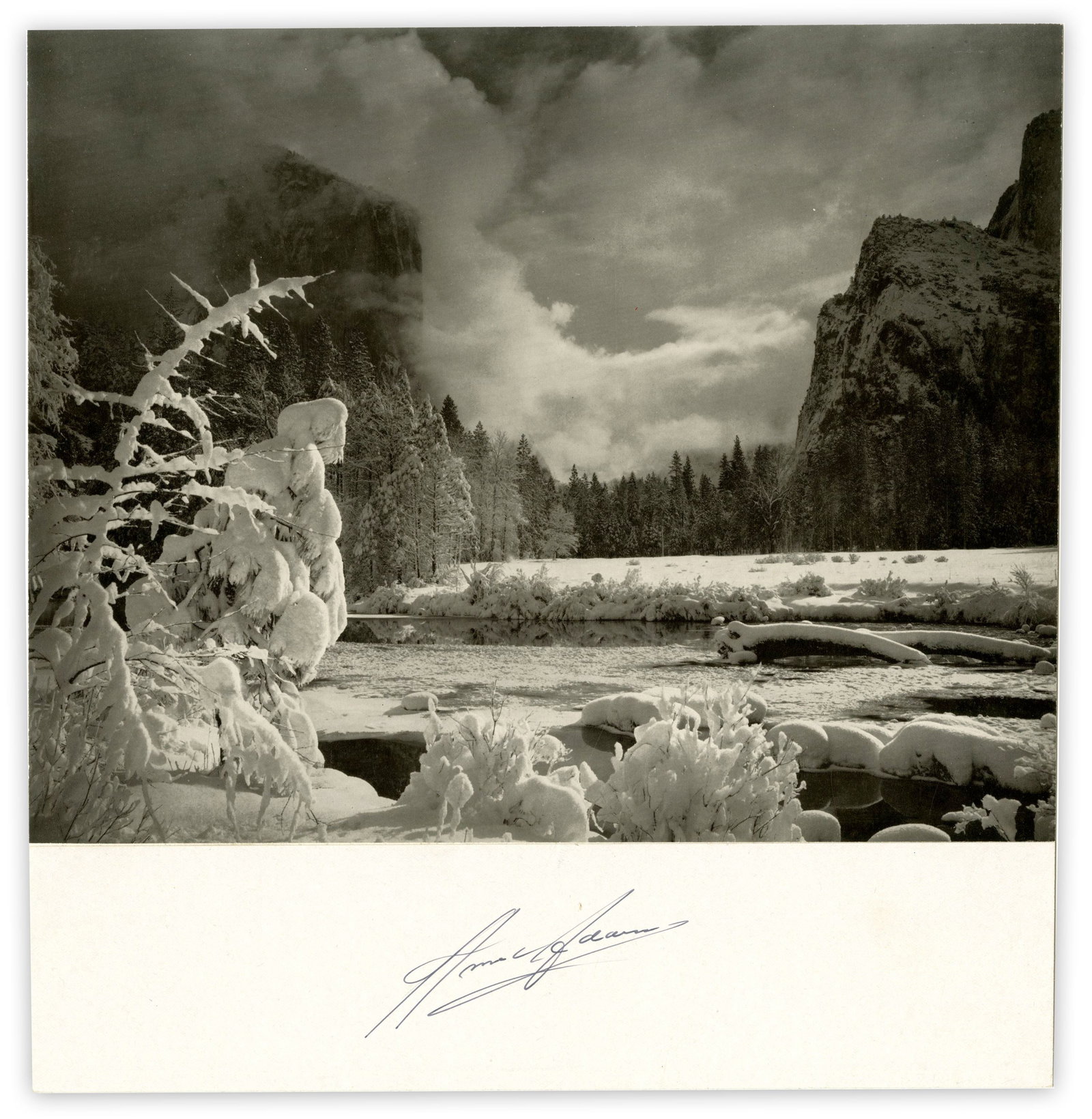 Ansel Adams Signed "Gates of the Valley" Print (1 of 2)