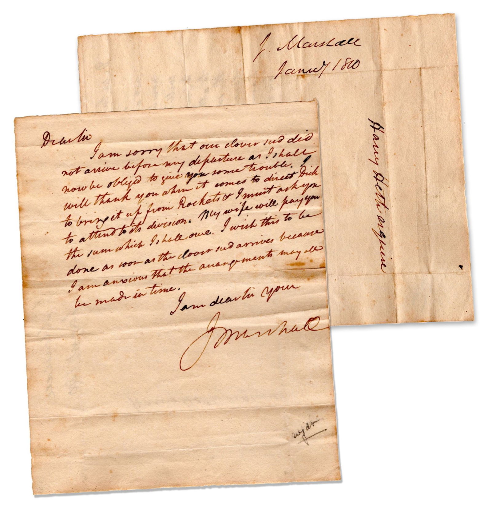 Chief Justice John Marshall Mentions Slave “Dick”. Fabulous : Chief Justice John Marshall Orders Clover Seed In this interesting letter to Virginia merchant and coal dealer Harry Heth, U.S. Supreme Court Chief Justice John Marshall concerns himself with the deta