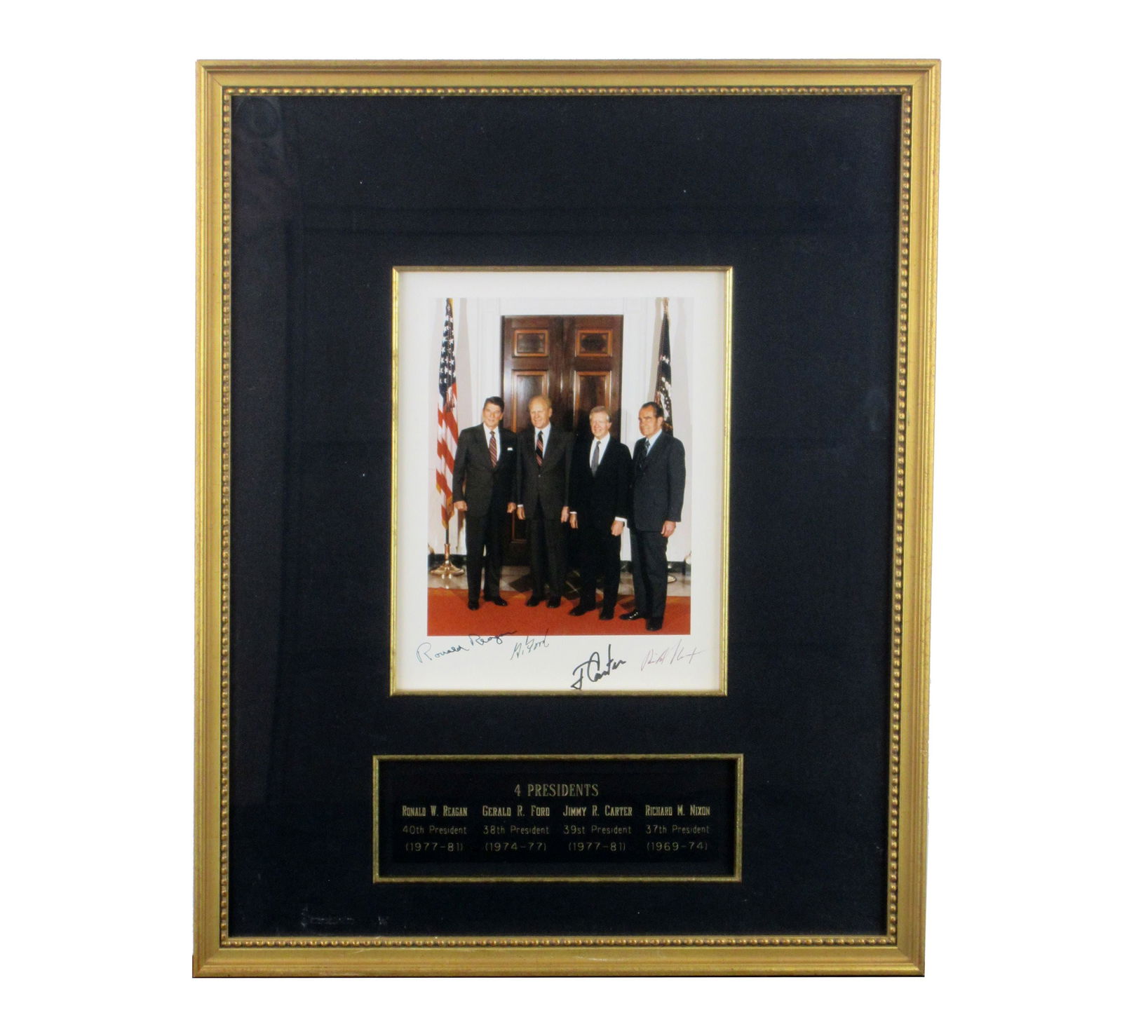 Four Presidents Photo Signed by Reagan, Ford, Carter, & Nixon (1 of 6)