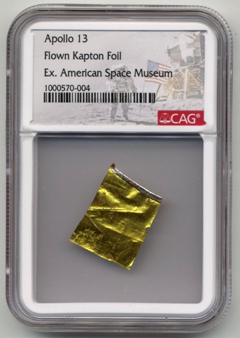 Apollo 13 Flown Kapton Foil. Ex. American Space Museum (1 of 3)