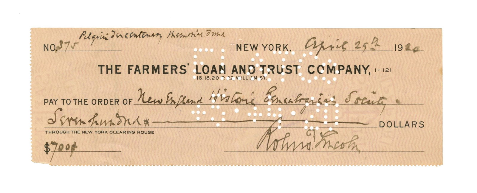 R. Todd Lincoln Donates to New England Historic Genealogical Society (1 of 2)