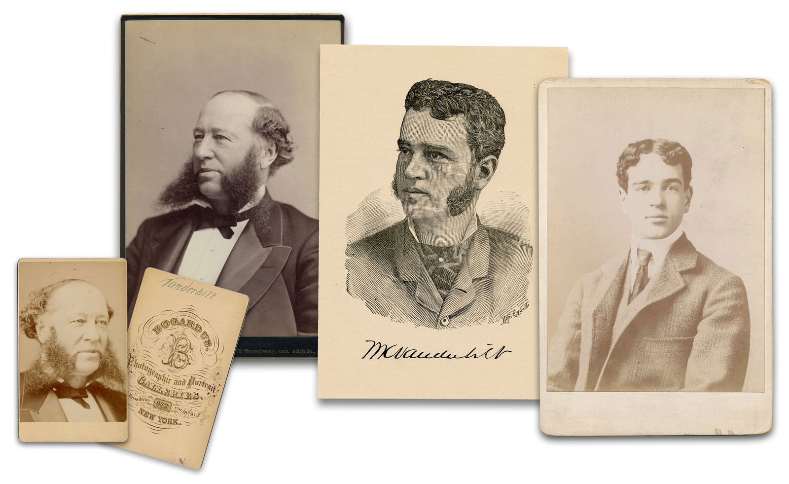 3 Generations of Vanderbilt Family Pictured in CDVs, Cabinet Cards, Prints, 4 Pcs (1 of 8)