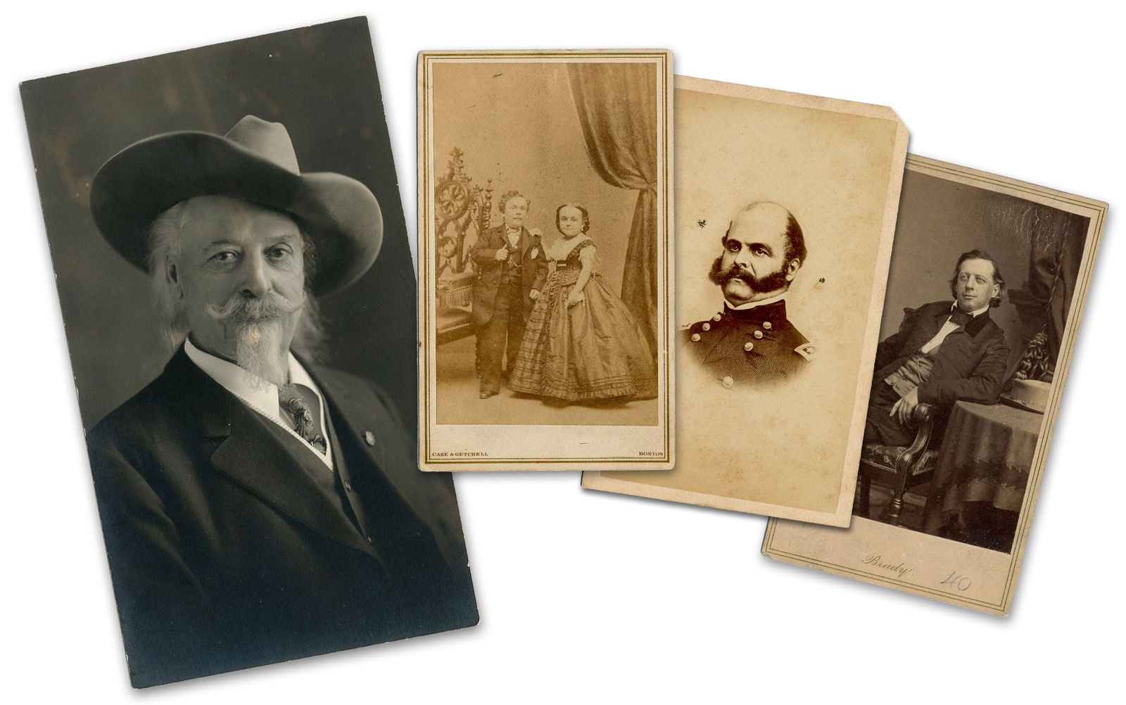 Dealer's Lot, 4 Pcs, Incl. Buffalo Bill, Tom Thumb, Burnside & Beecher (1 of 9)
