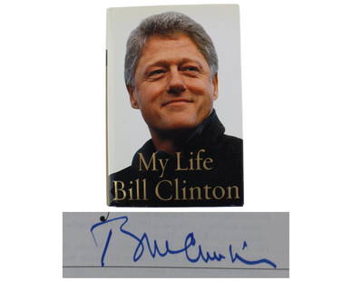 Bill Clinton Signed 1st Ed. of “My Life: Bill Clinton Signed 1st Ed. of “My Life”A signed, first edition copy of "My Life" by Bill Clinton. New York: Alfred A. Knopf, 2004, 957pp. Boldly signed on the title page "Bill Clinton." Navy