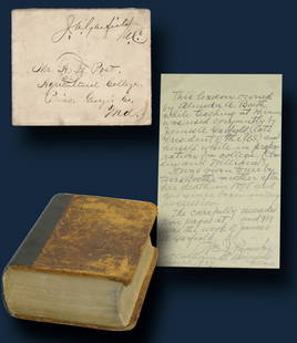 Latin-English Dictionary Used by Garfield at Hiram in Preparation for College – With a Franked: Latin-English Dictionary Used by Garfield at Hiram in Preparation for College – With a Franked Envelope of Garfield to “Agricultural College” (1) “Lexicon of the Latin