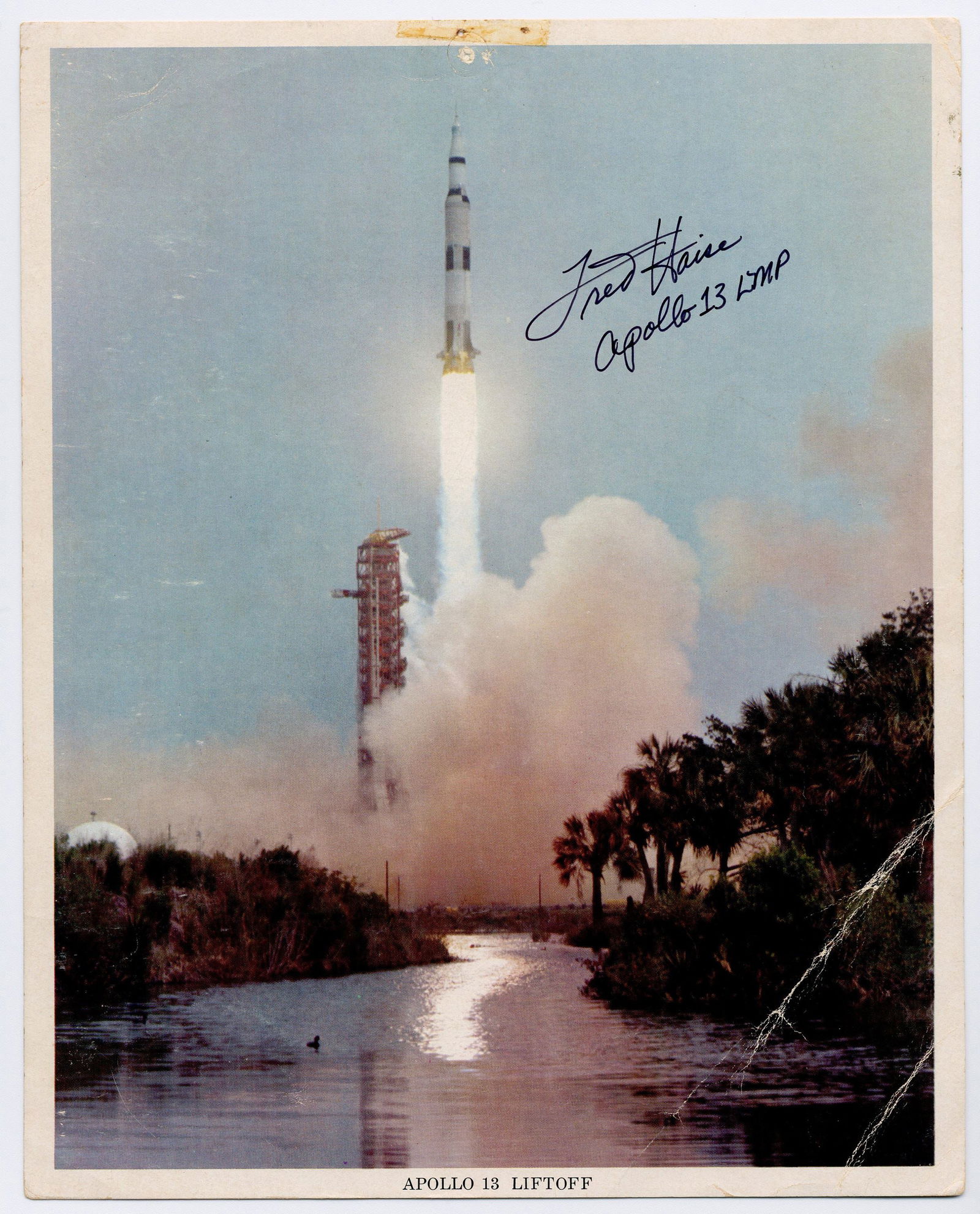 Fred Haise Signed NASA Apollo 13 Liftoff Photo (1 of 3)