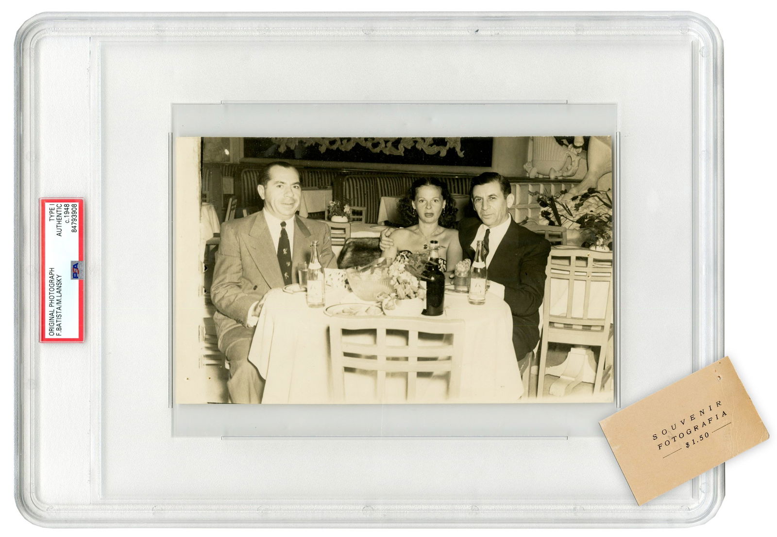 Meyer Lansky & Fulgencio Batista, Seen Portrayed in "The Godfather" Type 1 PSA (1 of 5)