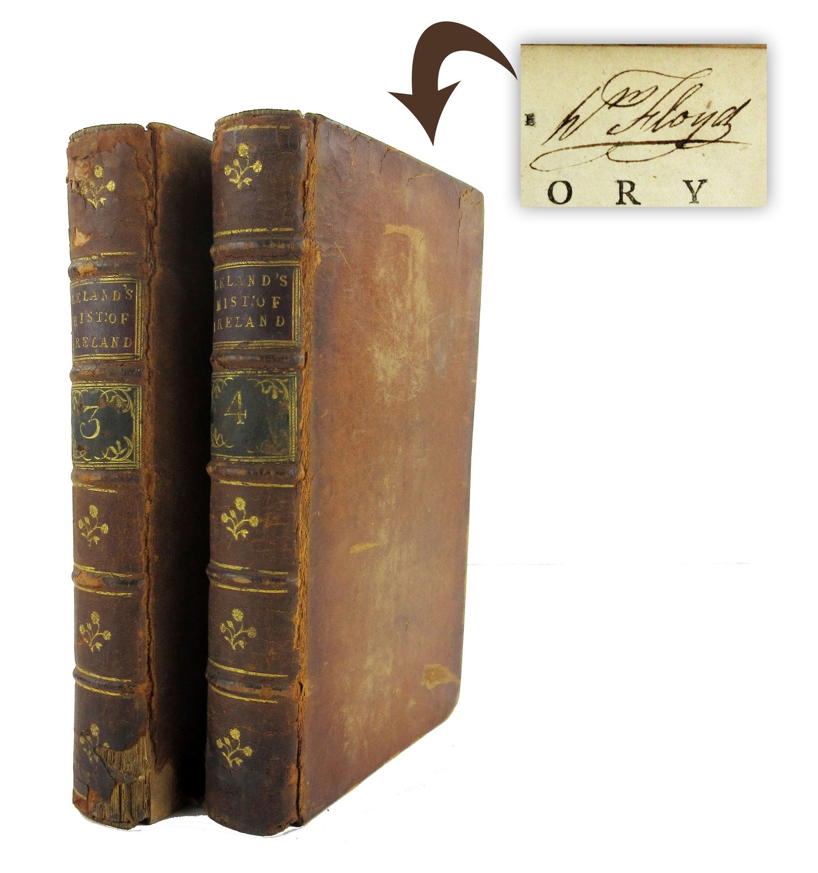 William Floyd Signed Dr. Leland's "History of Ireland" Vol. III & IV (1 of 11)