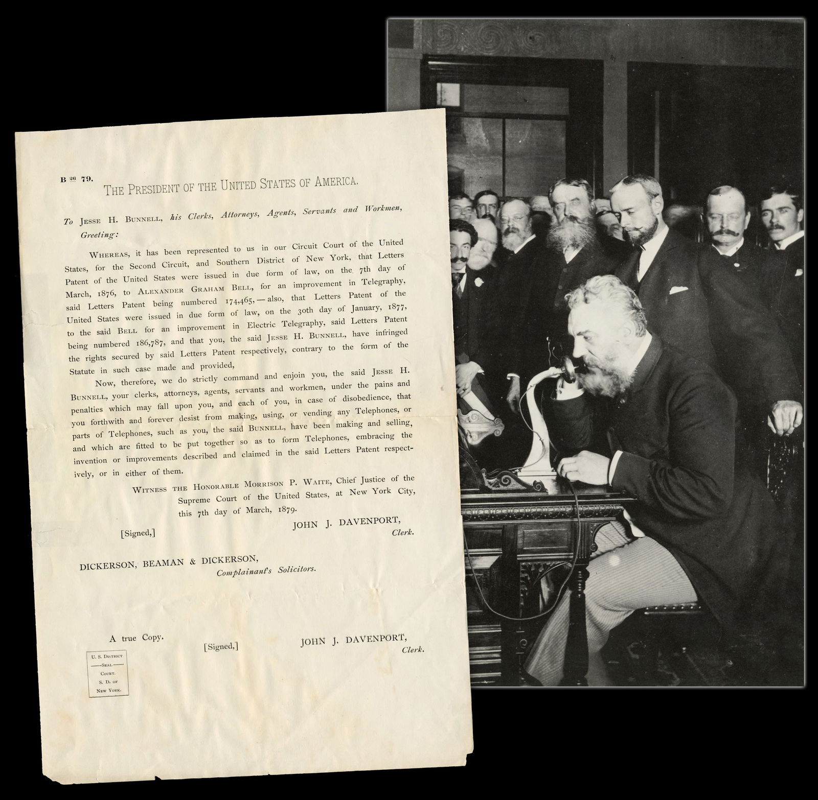 Alexander Graham Bell's Telephone Patents Defended by U.S. Supreme Court (1 of 4)