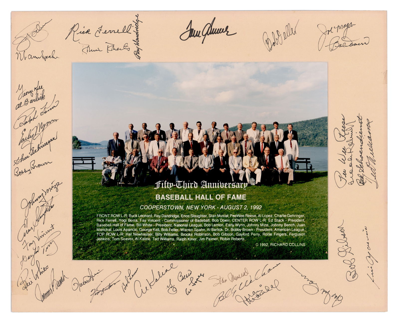1992 Baseball HOF Induction Ceremony Group Signed Photo - 35+ Signatures! PSA Certified (1 of 6)