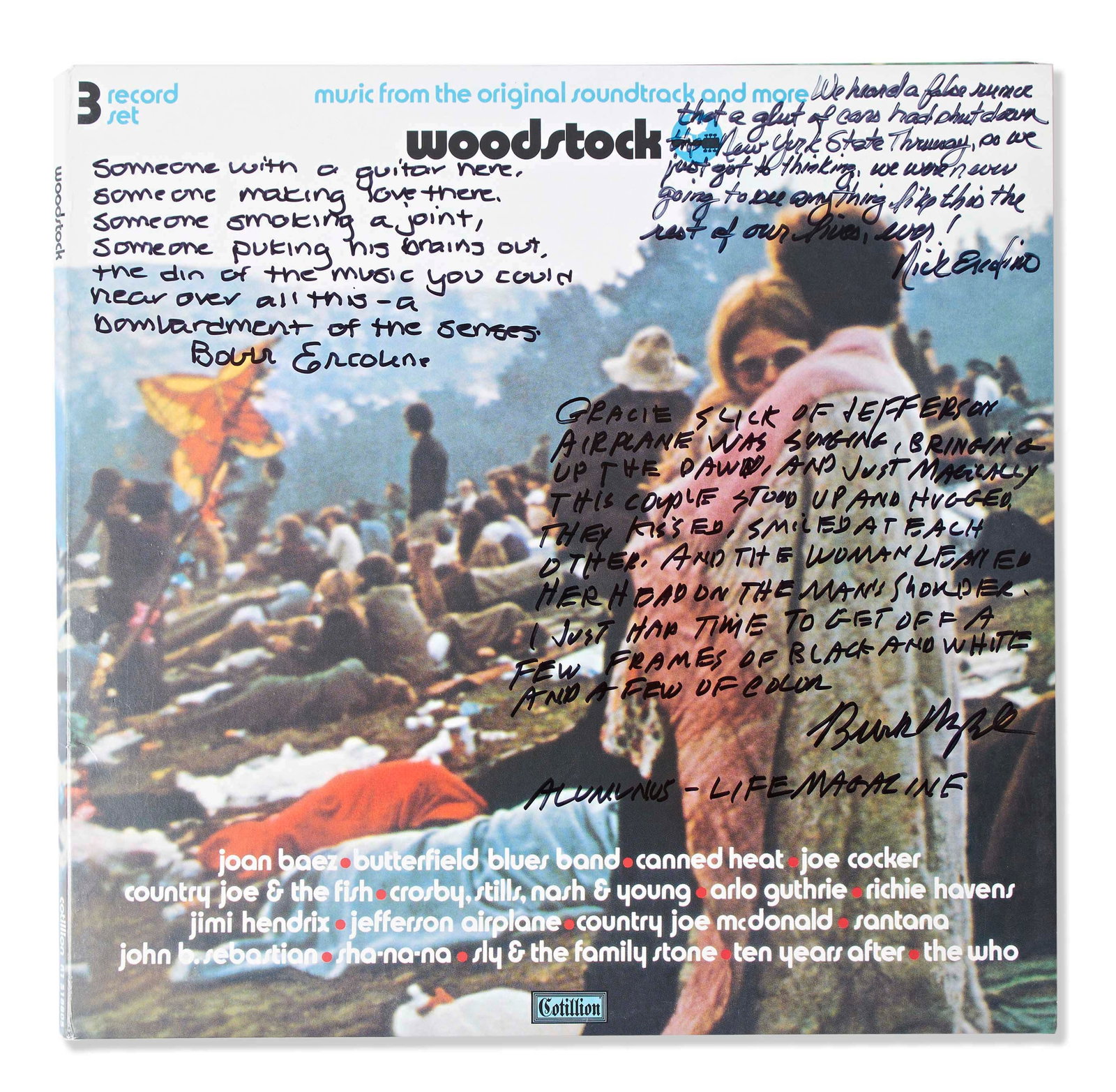 Woodstock Album Signed by Photographer and Iconic Couple With Incredible Inscriptions (1 of 2)