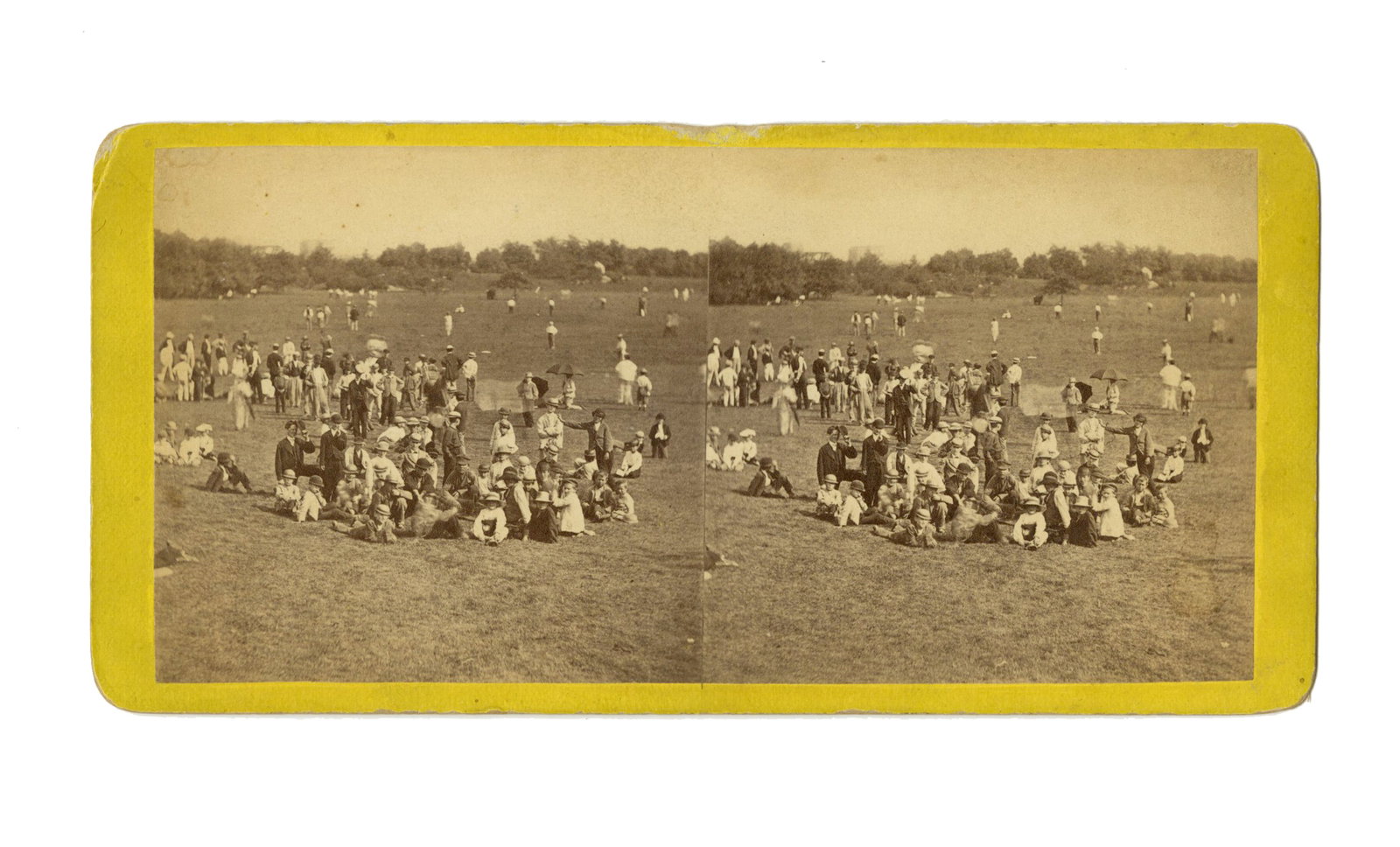 Base Ball Day in Central Park Stereoview, ca. 1860s (1 of 3)