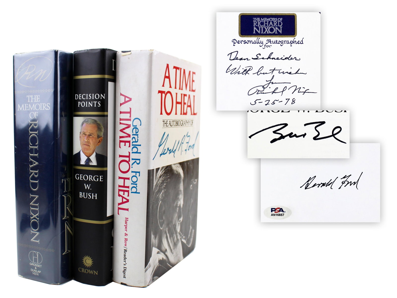 3 Signed Books By Presidents Nixon, Bush, and Ford, PSA/DNA (1 of 15)