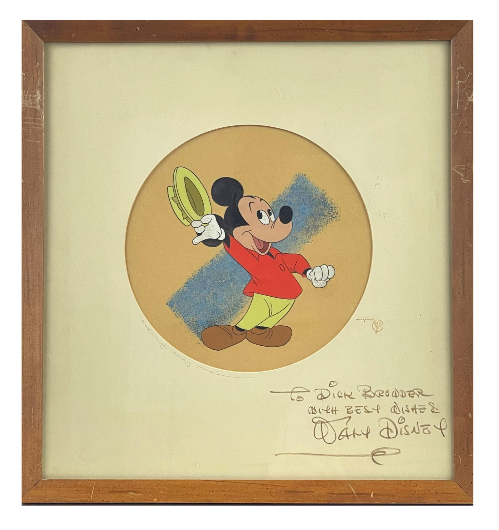 Spectacular Walt Disney Signed Mickey Mouse “Courvoisier” Cel (1 of 4)