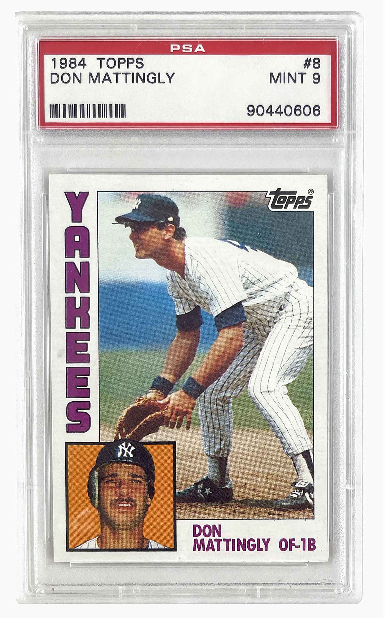 Don Mattingly 1984 Topps Card, PSA Slabbed and Graded Mint 9 (1 of 2)