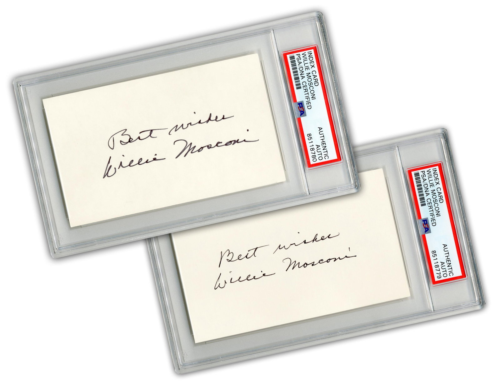 Two Willie Mosconi PSA Signed Cards (1 of 7)