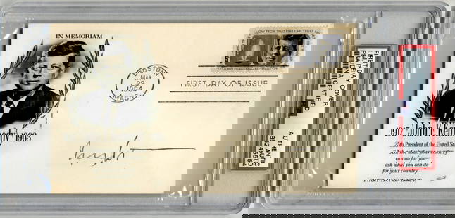 I.M. Pei Signed JFK FDC - He Designed JFK Presidential Library & Museum! PSA Encapsulated!: I.M. Pei Boston, MA, May 29, 1964 I.M. Pei Signed JFK FDC - He Designed JFK Presidential Library & Museum! PSA Encapsulated! Kennedy First Day Cover, 3.75" x 6.5", dated May 29, 1964, stamped in B