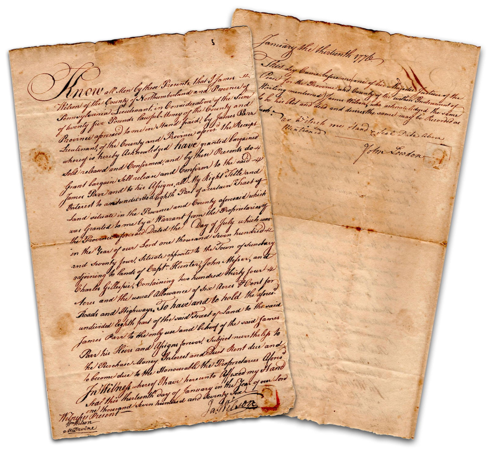1776 Revolutionary War Officers Later at Valley Forge, Superb Document (1 of 4)