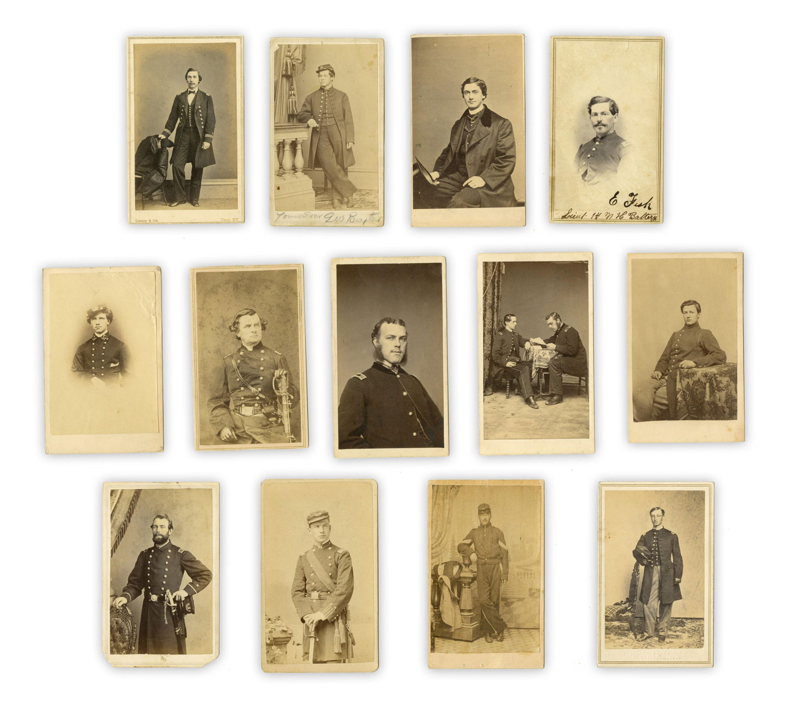 13 Civil War Soldier Cartes de Visite, Incl. Several Signed & Notable Examples (1 of 5)