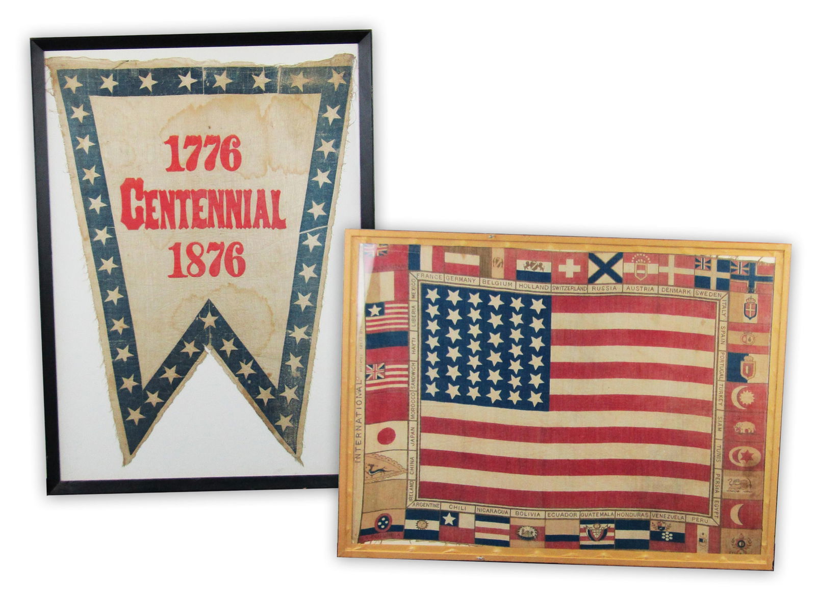 U.S. Centennial Pennant & 39-Star Flag Produced for Exhibition (1 of 4)