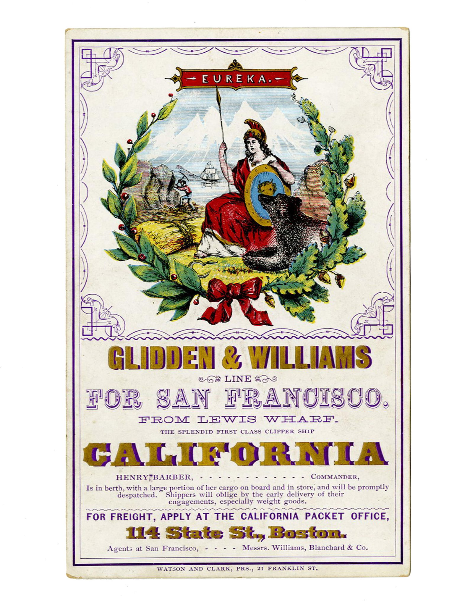 [Gold Rush] California Ship Sailing Card (1 of 4)