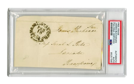 James Buchanan Free Frank, PSA Encapsulated
