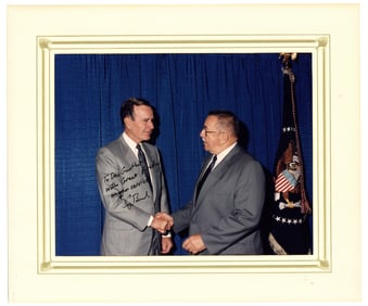 Fine George H. Bush Signed Photo to "Doc" Gunther, Long-Serving Connecticut Senator...With TLS!