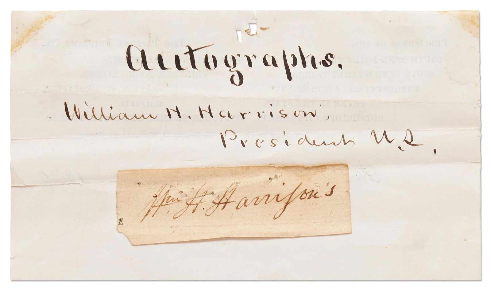 William Henry Harrison Signature (1 of 1)