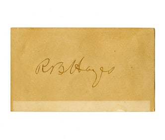 President Rutherford B. Hayes Clipped Signature