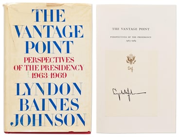 LBJ Signed 1st Edition "Vantage Point" With PSA/DNA LOA