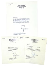 Lyndon B. Johnson TLSs as Senator, Group of Three!