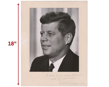 Huge JFK Portrait Signed Day Before Inauguration! A Gorgeous Example, One of a Kind? Ex. Gen.