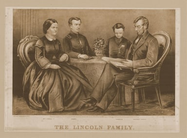 The Lincoln Family Currier & Ives 1867 Lithograph
