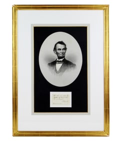A. Lincoln Signed Note Directing Man to "take the oath", 1 Month Before Assassination
