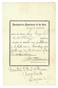 Admitting a Navy Surgeon as "Guard of Honor" Over Lincoln's Remains