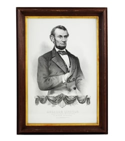 Large 1865 Lincoln Memorial Engraving