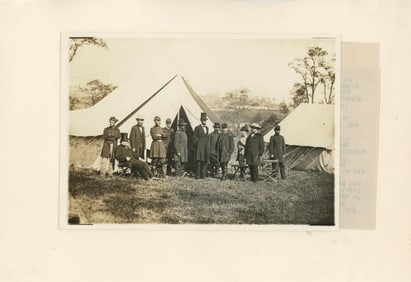 Abraham Lincoln Visits McClellan's Headquarters at Antietam.
