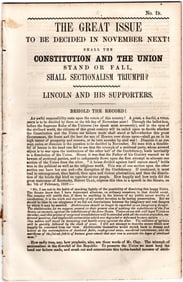 Anti-Lincoln Pamphlet Issued by Democratic Executive Committee