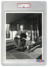 Franklin D. Roosevelt and Ruthie Bie at Top Cottage, PSA/DNA Encapsulated